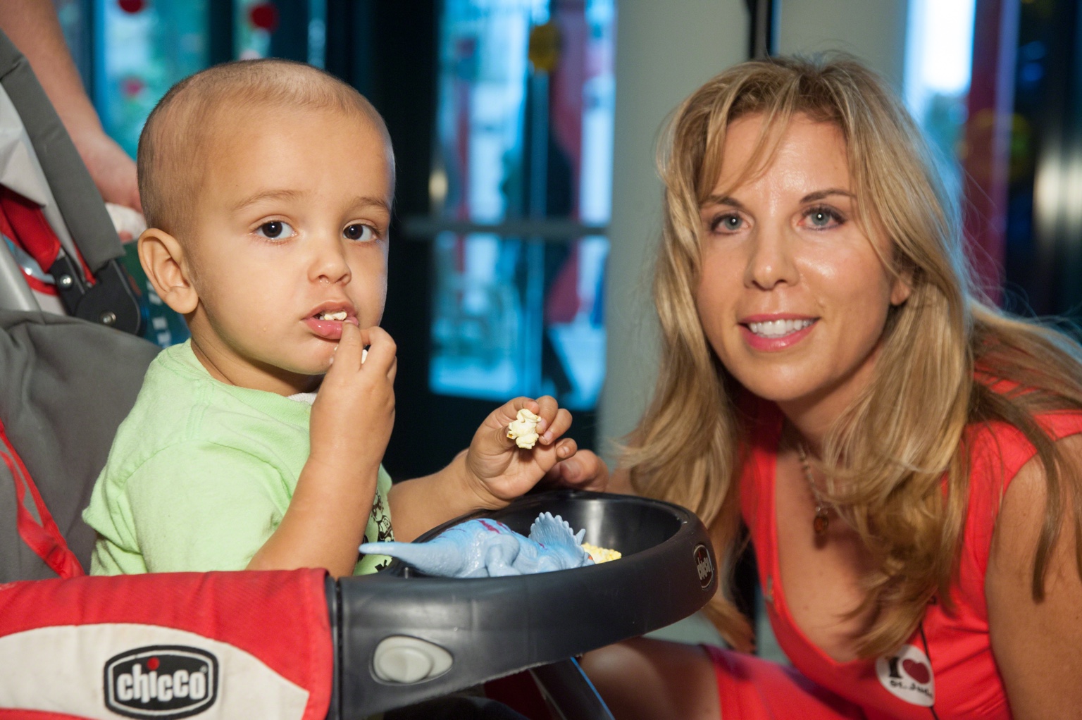 Gina Ann sharing a moment with a young reader